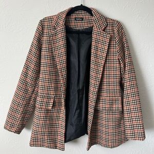 Checkered boo-hoo blazer